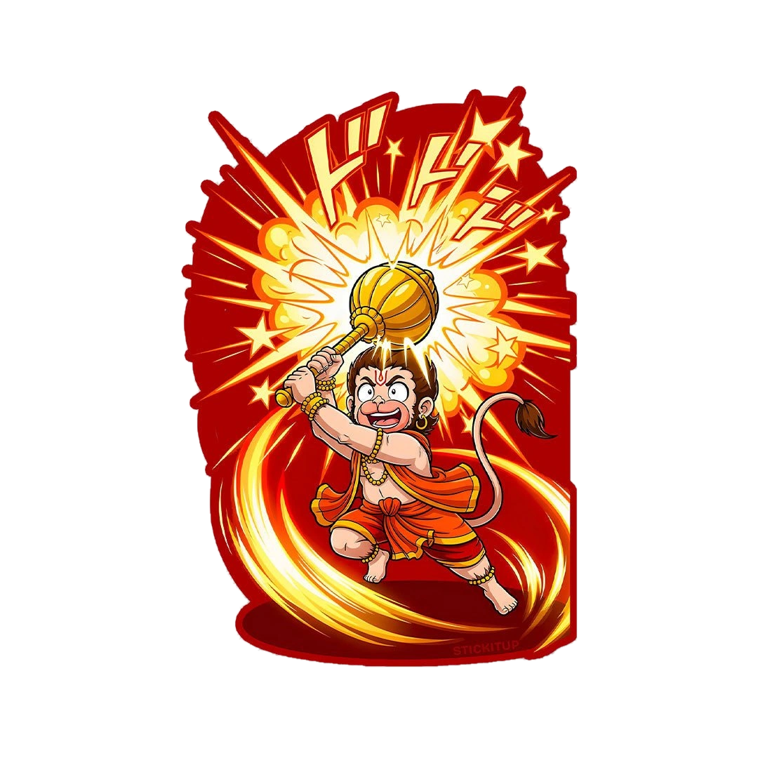 Ball Hanuman Art Sticker
